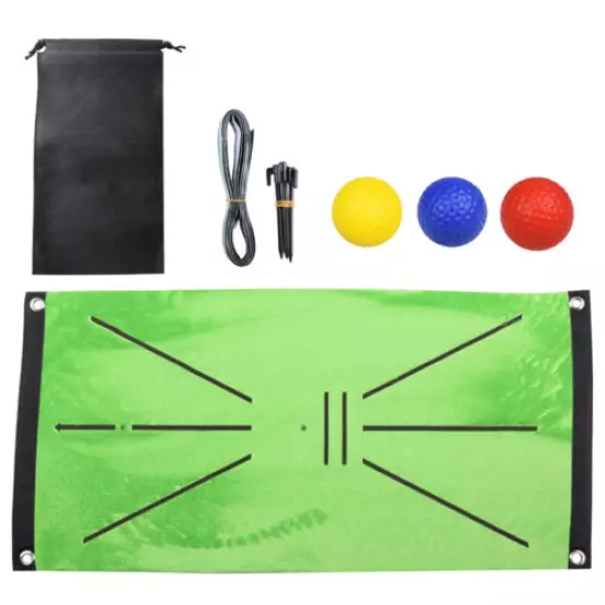 Golf Training Mat Outdoor30x60cm Golf Swing Practice Correct Direction Guide Mat