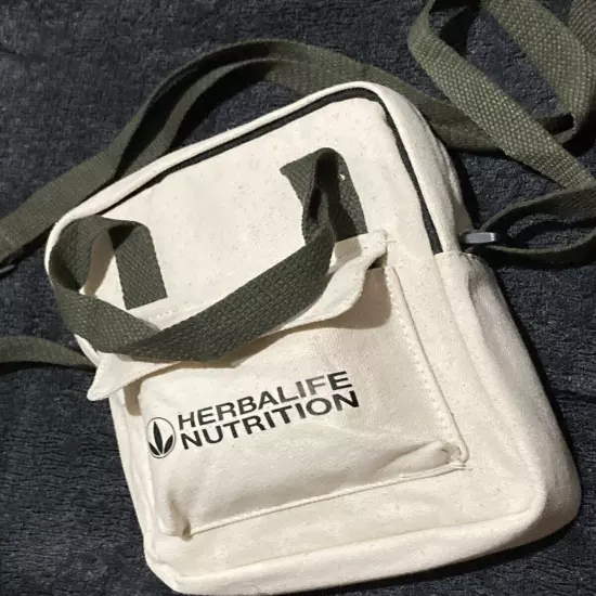 Herbalife Nutrition Hemp Messenger Crossbody Bag Includes 2 Bonus Accessories