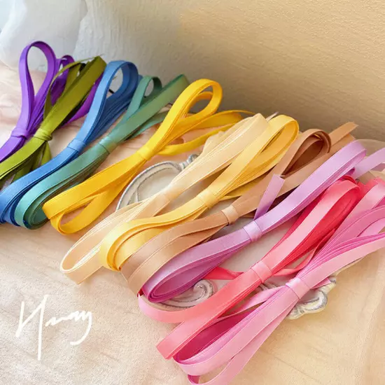 Solid Color Satin Weave Head Rope Double Ponytail Holder Hair Tie 1PCS Elegant /