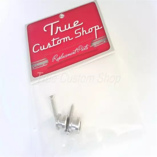 True Custom Shop® SCHALLER Chrome Strap Lock Buttons For USA Fender Strat & Tele