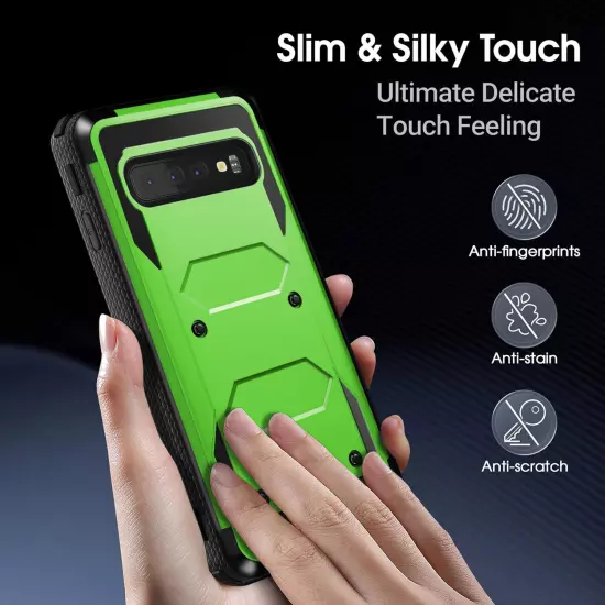 Green Case For Samsung Galaxy S10 5G/S10+/S10e Shockproof Cover / Tempered Glass