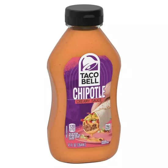 Official Taco Bell Creamy Chipotle Sauce Bottle (1 Bottle) Brand New