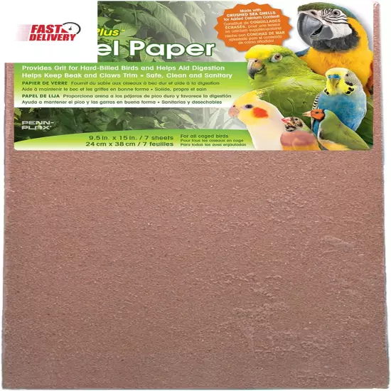 Gravel Paper for Bird Cage, 9 by 12-Inch (BA638)