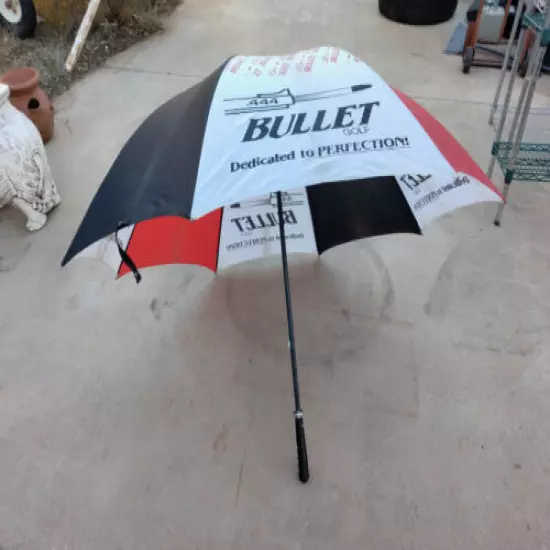 BULLET GOLF Umbrella Used .444 has some spots, dirt and water damage 42" tall