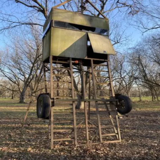 potable deer blind on wheels