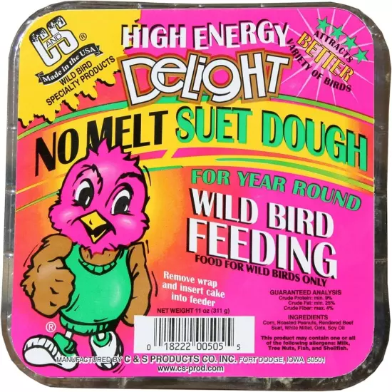 High Energy Delight No Melt Suet Dough 11 Ounces,Pack of 12