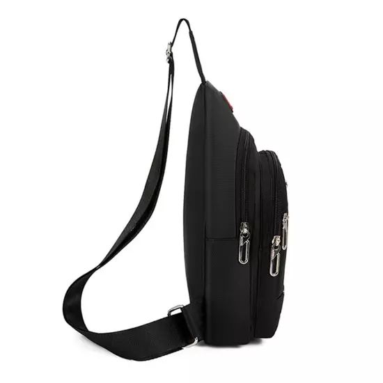 Men Chest Bag Large Capacity Lightweight Portable Shoulder Bag With Adjustable