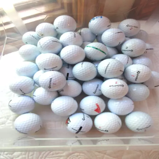 50 TAYLOR MADE AAAAA USED GOLF BALLS 18 MODEL MIX DISTANCE + TP5X + MORE #062022