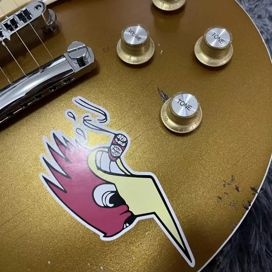 Mike Ness 1976 Deluxe electric guitar Solid Mahogany Aged Gold Relics by hands