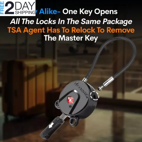 TSA Approved Luggage Locks Ultra-Secure Dimple Key Travel Locks with Zinc All