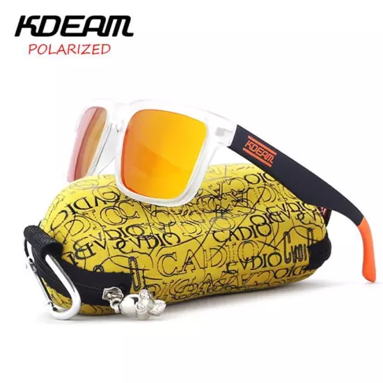 KDEAM Sport Polarized Square Sunglasses Men Women Driving Fishing Glasses New 