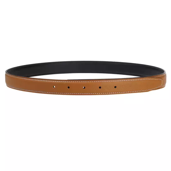 24mm H Belt Full Grain Cow Leather Replacement Belt Without Buckle