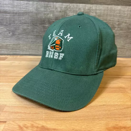 BNSF Railway Hat Cap One Size Green Orange Trains Team