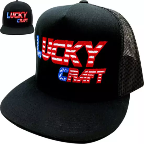 LUCKY CRAFT LC FLAT - Black and USA Flag