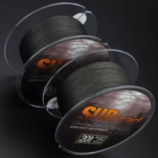 Korda Fishing Sinking Green Sub Braid Line 1200m - All Breaking Strains