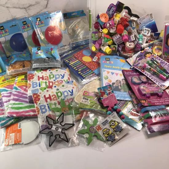 Large Mix lot 100+ of birthday party favors Decor Dora explorer Dollar General 