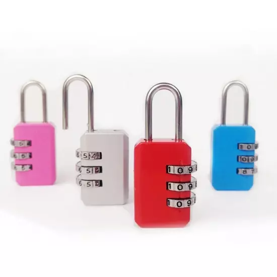 Padlock Dormitory Cabinet Lock Backpack Zipper Lock 3 Digit Password Lock