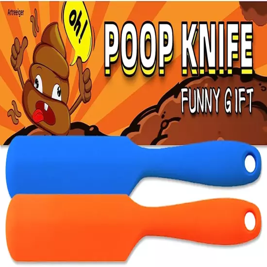 2 Pack Poop Knife, Silicone Poop Cutter Knife Prank Practical Joke Toys Funny 