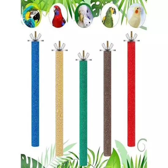 10 PC Bird Perch Paw Grinding Stick Set Multicolor