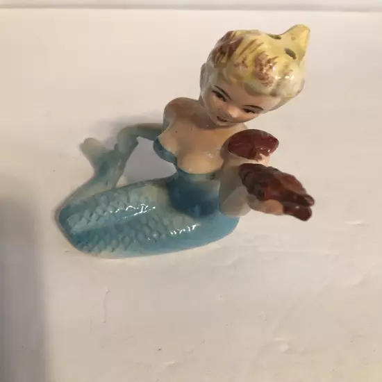 Vintage Ceramic Mermaid Figurine Aquarium Fish Tank Decoration Japan