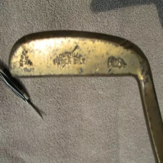 VINTAGE H&B POWER BILT PUTTER BRASS MODEL JB 2 JOHN BERNARDI ALL ORIGINAL 