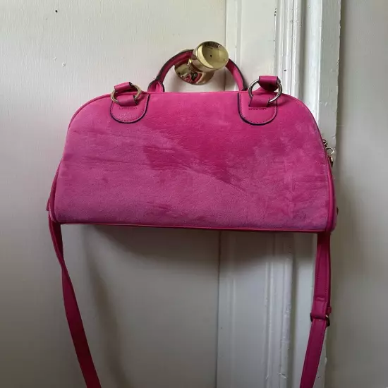 Juicy Couture Hot Pink Free Love Heritage Bowler Crossbody Bag