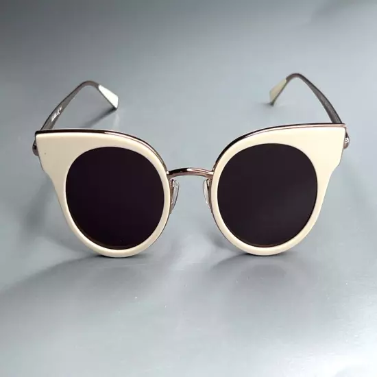 BRAND NEW MAX MARA WOMENS SUNGLASSES MM ILDEI 25AK2 METAL BEIGE FRAME 46-140