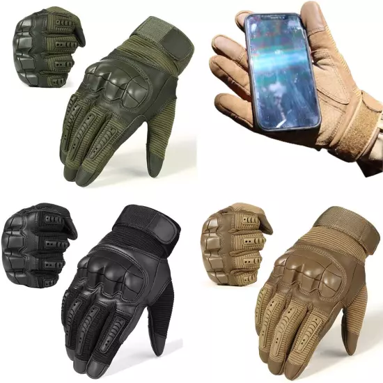 Tactical Hard Knuckles Gloves Army Military Hunting Shooting Anti-Skid Gloves US