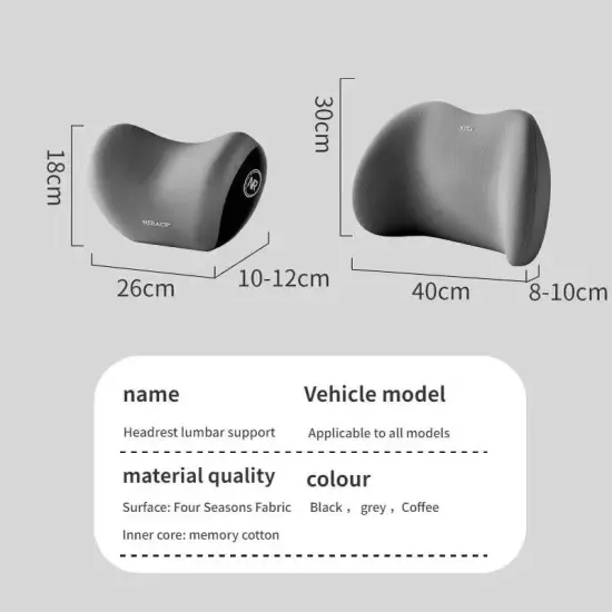 Car Neck Pillow Protection Lumbar Backrest Cushion Lumbar Headrest Cushion