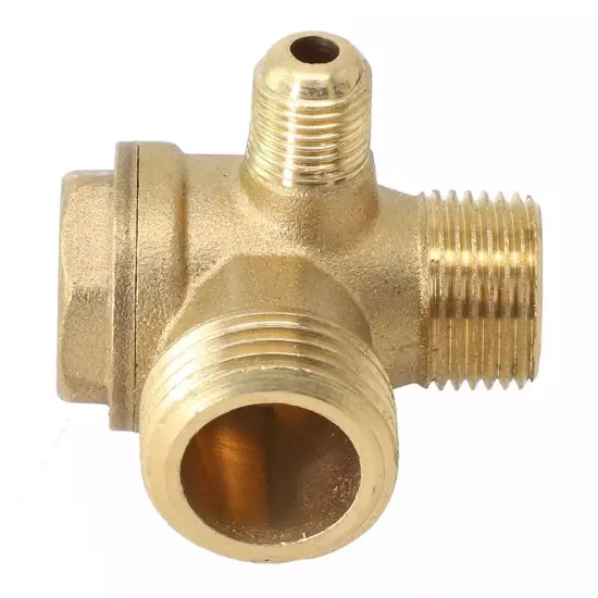 3-Port Brass Air Compressor Check Valve Central Pneumatic Male-Thread G1/2 G3/8#