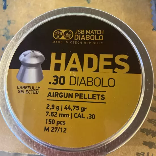 JSB Match Diabolo Hades .30 Cal 15.89 Grains 150 Count