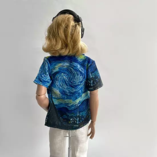 Hawaii Shirt + Lenin Pants ( Van Gogh Starry Night) for Fashion Royalty,Ken