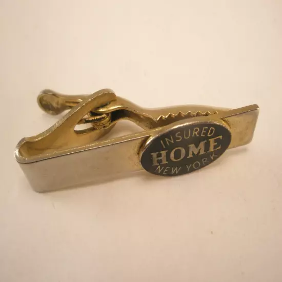 Insured HOME New York Vintage Advertising Tie Bar Clip insurance logo