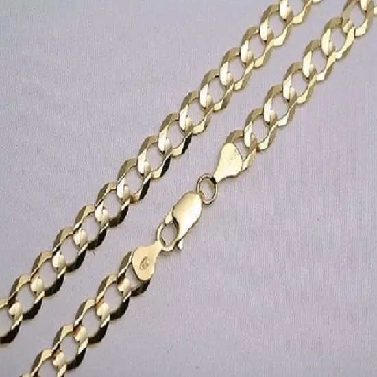 GOLD AUTHENTIC 10K SOLID GOLD MEN'S WOMEN CUBAN LINK CHAIN NECKLACE SZ 16"-30"