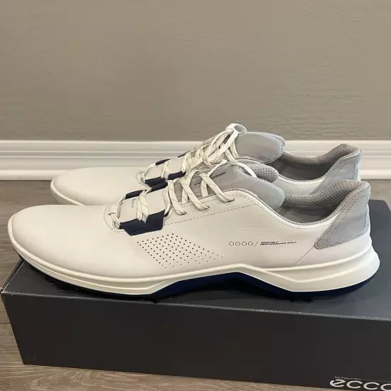 Ecco Men's Golf Shoes Biom G5 Golf Shoes White Blue US 10-10.5 EUR 44