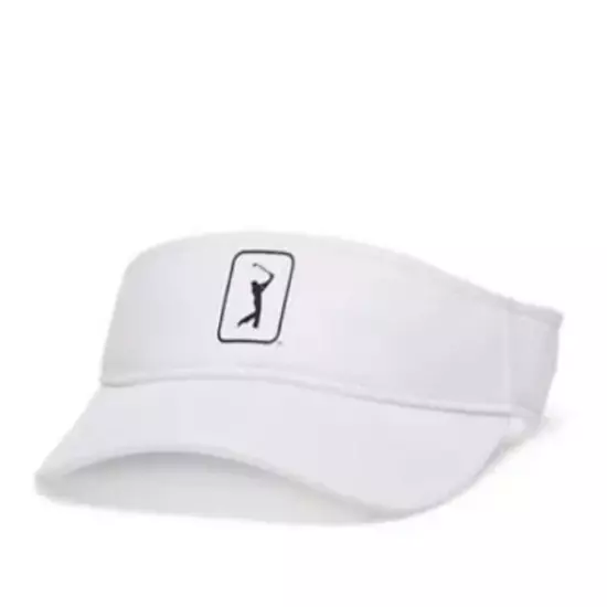 Men's PGA Tour-AIRFLUX-Fairway Mesh Golf Visor - BRIGHT WHITE- Adjustible - NEW!