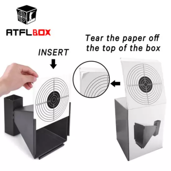 Atflbox 14X14CM Airgun BB Gun steel pellet trap Metal Shooting Target 