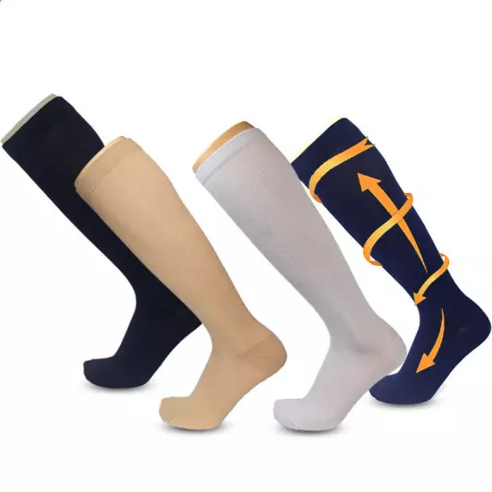 Compression 15-20mmHg Graduated Support Socks Calf Mens Womens S-XXL