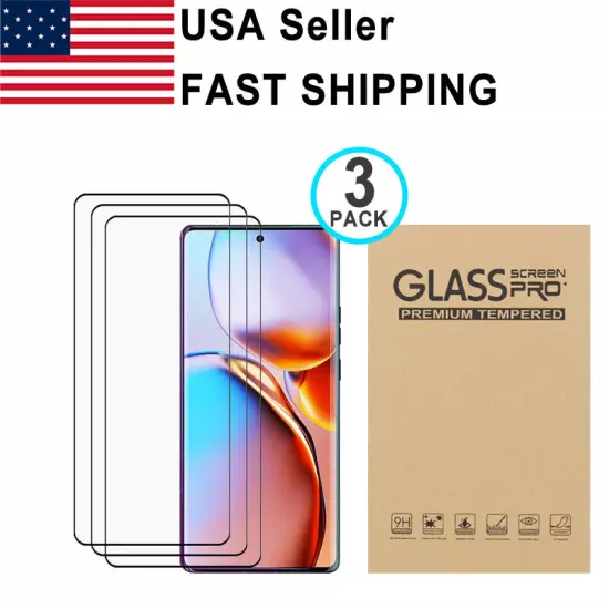 3PACK Tempered Glass For Motorola Moto Edge 2021 2022 2023/Edge+ 2023 5G UW