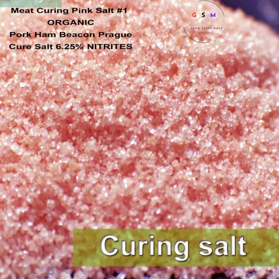 ORGANIC Meat Cure Salt #1 Jerky Ham Beacon Pink Prague Curing Salt 6.25% Nitrite