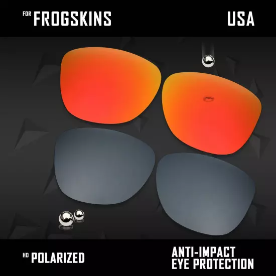 Anti Scratch Polarized Replacement Lenses for-Oakley Frogskins OO9013 Options