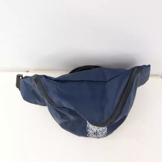 Vtg 90s American Veterans of WWII Korea Vietnam Spell Out Fanny Pack Waist Bag