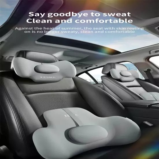 Car Headrest Neck Pillow Waist Pillow Car Seat Back Cushion Lumbar Universal