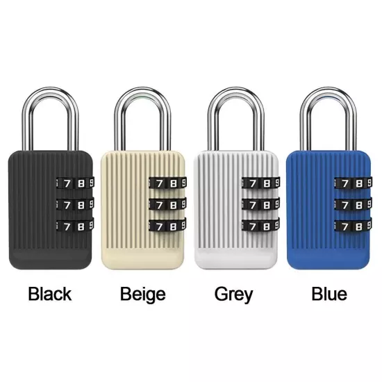 Zinc alloy 3 Digit Password Lock Safe Luggage Combination Lock Travel Outdoor