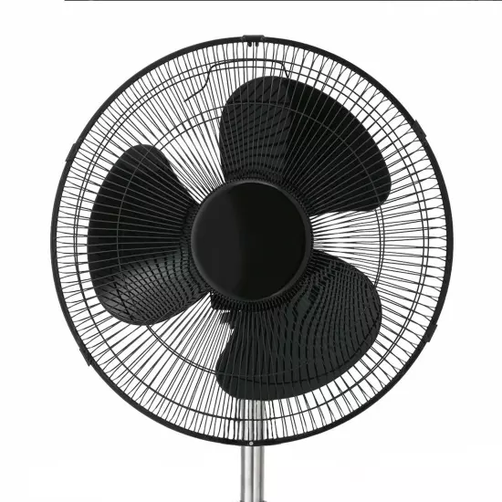 Pedestal Fan 40cm Black 3 Speed Starke with Tilt & Oscillating Adjustable Height