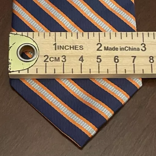 U.S Polo Assn. Blue Orange Hand Made 100% Polyester Men’s Neck Tie Made In China