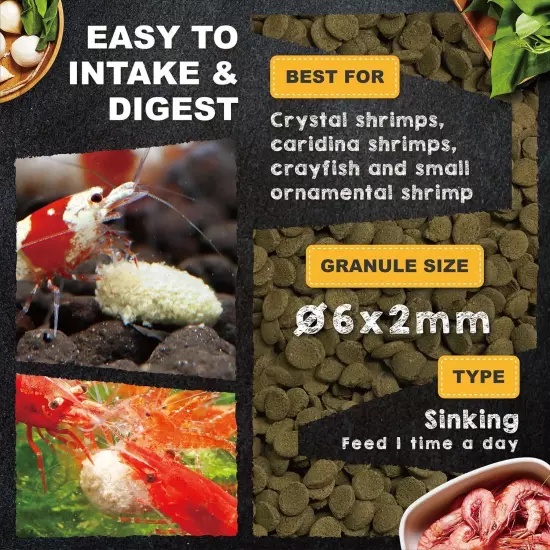 Ultra Fresh Shrimp Food, All Natrual Ingredients, High Protein, Rich in Vitamins