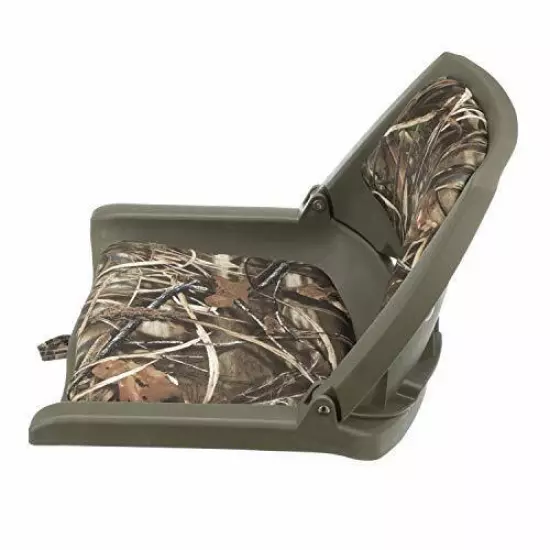  98391GNMX Padded Boat Seat, Camouflage, Molded Plastic Frame, 20 Inches W x 