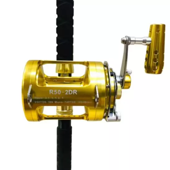 EatMyTackle 50W 2-Speed Reel on a Tournament Edition Straight Rod