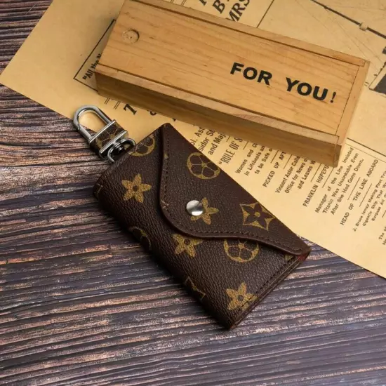 Genuine Leather Key Holder Case Keychain Pouch Bag Car Wallet Key Ring Unisex'